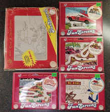 Ohio Art Etch A Sketch Magic Screen Overlays 1980s VTG w/ 4 fun screens