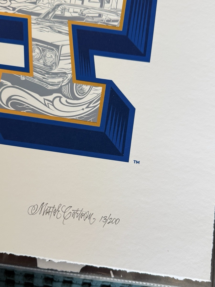 MISTER CARTOON LOS ANGELES DODGERS SIGNED PRINT #13/200 2025 WS