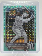2025 Bowman Chrome Aqua Geo Refractor Stiven Martinez #’d/125  Yankees  ⭐️