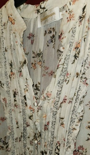 Womens Zimmermann Dress Size 2 US 8 Boho Ruffle Lace Floral - Picture 5 of 12