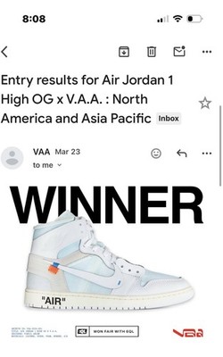 Jordan Air Jordan 1 High OG x V.A.A. White Light Blue High Top