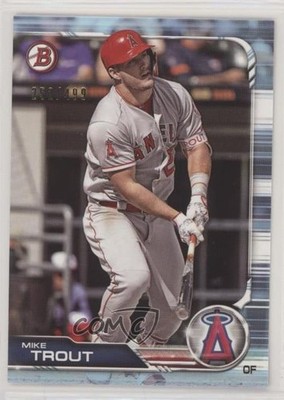 2019 Bowman Sky Blue 252/499 Mike Trout #1 nd3