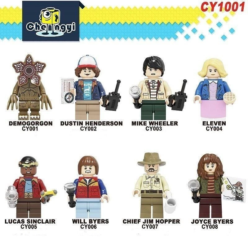 Stranger Things Halloween Personalizzato Lego Minifigure Horror Giocattolo Minifigure x 8