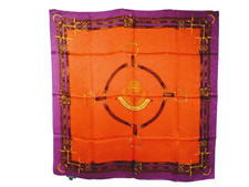 Lauren by Ralph Lauren Twill Silk Scarf Crest Logo 35" X 35", NWT