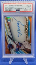 2022 BOWMAN CHROME PRIME SIGS #PCS-JR JOSE RAMOS ORANGE REFRACTOR /25 PSA 9
