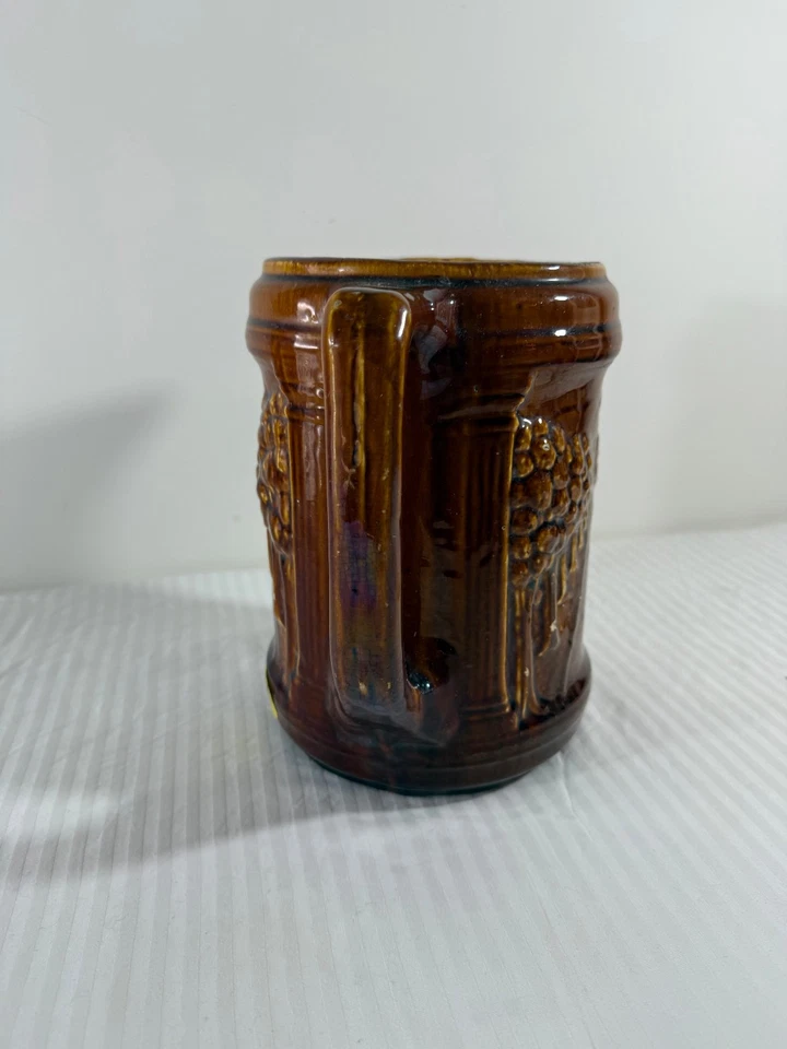 Jarra Pincel McCoy Avenue of Trees Vintage - Esmalte Marrón Gres Piedra Marrón Foto 4 de 4