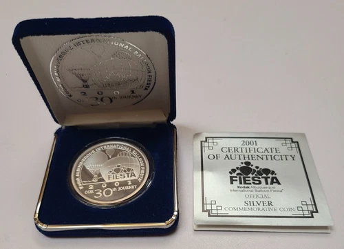 1 oz .999 Albuquerque International Balloon Fiesta 2001 Silver Coin