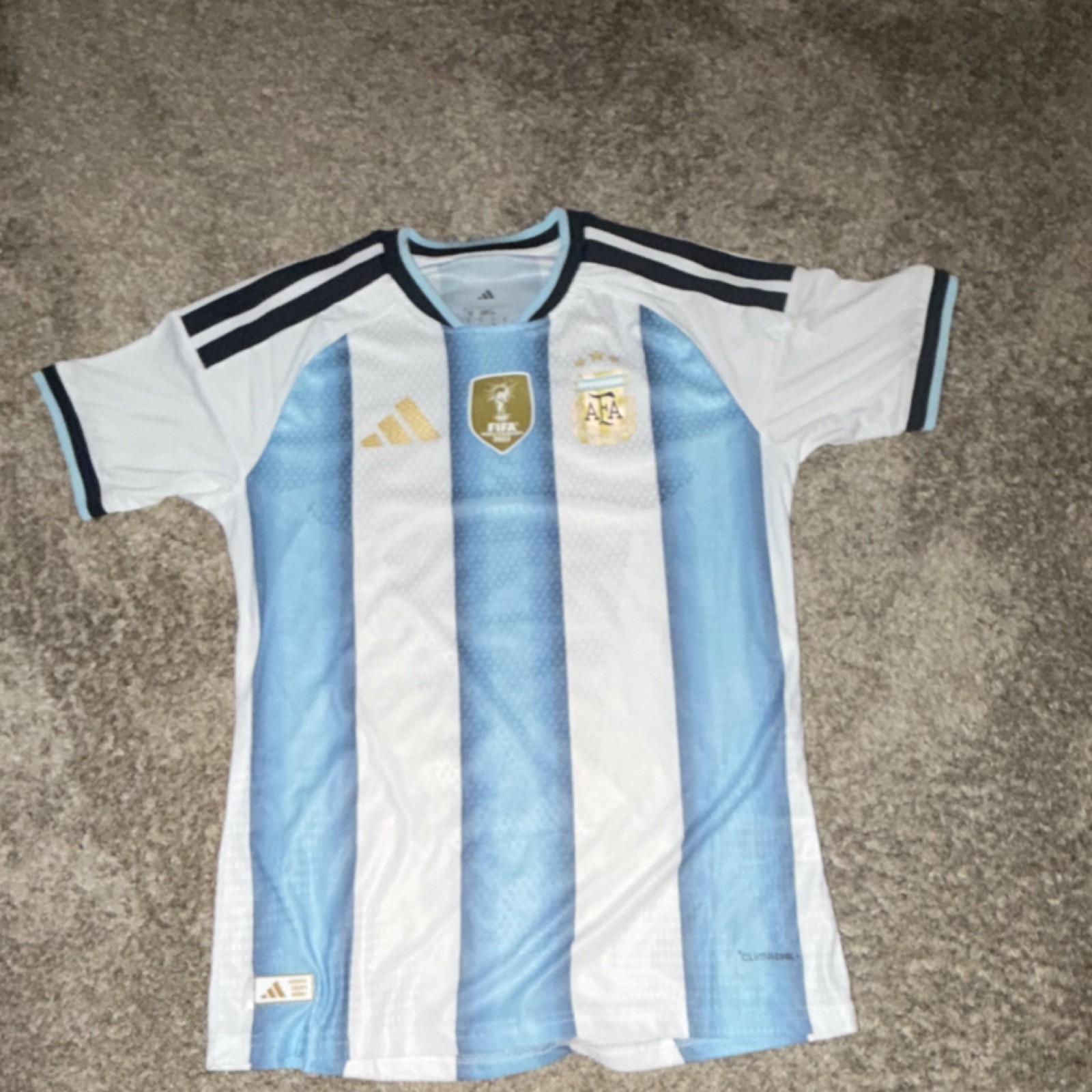 adidas Argentina Soccer Jersey White Light Blue Black Men's Official