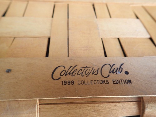 Longaberger 1999 Collector's Club Serving Basket with Protector & liner - Picture 13 of 15