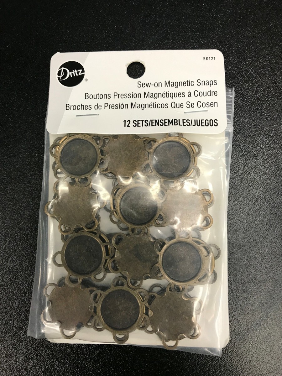 Dritz Round Magnetic Snap 1/2" 1/Pkg-Nickel