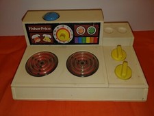 Vintage Fisher Price 1978 Stove Top Toy Range Glow Magic Burners 919