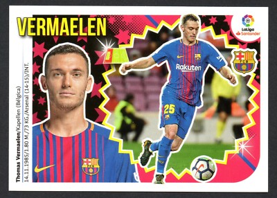 VERMAELEN #4B BARCELONA 2018-19 STICKER PANINI LA LIGA ESTE SANTANDER