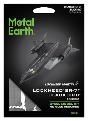 Fascinations Metal Earth LOCKHEED MARTIN SR-71 BLACKBIRD 3D Steel Model Kit