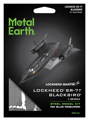 Fascinations Metal Earth LOCKHEED SR-71 BLACKBIRD Plane 3D Steel