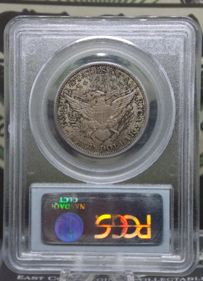 1904 "P" Barber SILVER Half Dollar 50c PCGS MS61 #174 Unc Uncirculated ECC&C Inc - Image 4 of 4