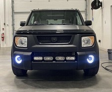 White Led Angel Eye Fog Light Kit Lamps For 2003-2011 Honda Element 05 06 07