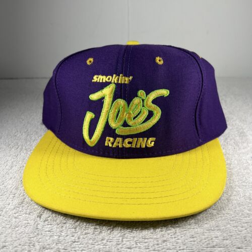 Vintage Kool Smokin Joe’s Racing Camel Snap Back Hat Purple Yellow One Size 90’s - Picture 1 of 12