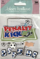 Jolee's Boutique 3D Stickers OFFSIDE PENALTY Soccer Theme 73476 Fast FREE Ship!