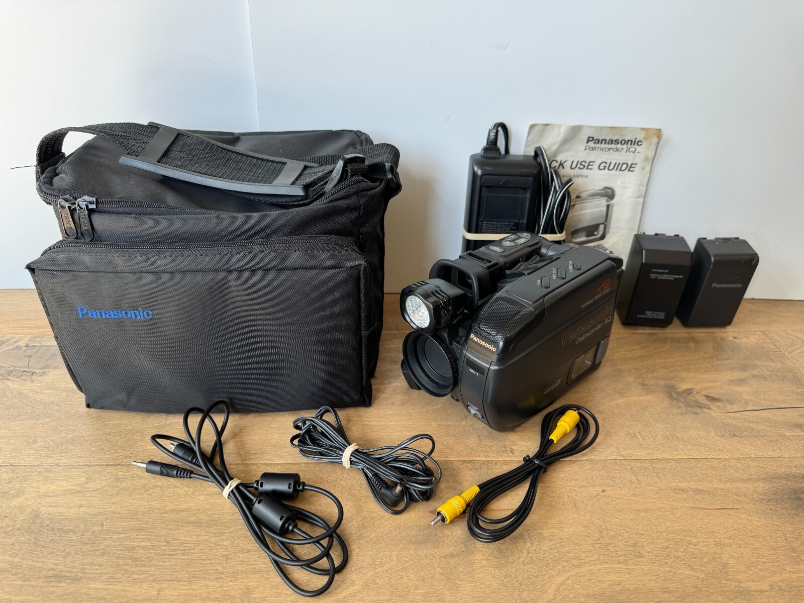 Panasonic PVIQ404 Palmcorder VHSC Camcorder, Battery Charger, Case