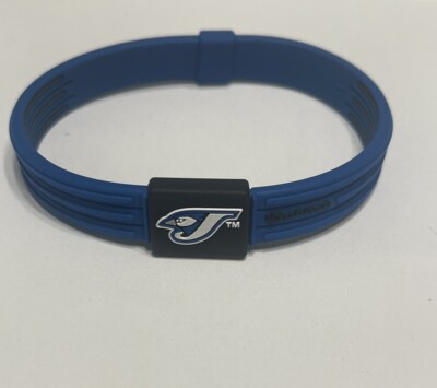 VINTAGE TORONTO BLUE JAYS Phiten Titanium Bracelet - Medium 6 3/4  - NEW, LOOSE