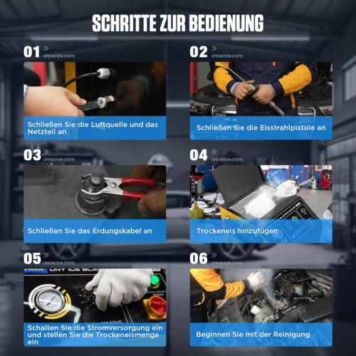 AUTOOL® HTS705 Trockeneisstrahlanlage Trockeneisstrahlgerät Reinigungsmaschine - Bild 9 von 14
