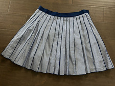 Vineyard Vines Women's Blue / White A-Line Pleated Skirt size 2