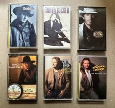 vintage country music cassette tape lot 6 Pure Country Strait Tritt Lawrence