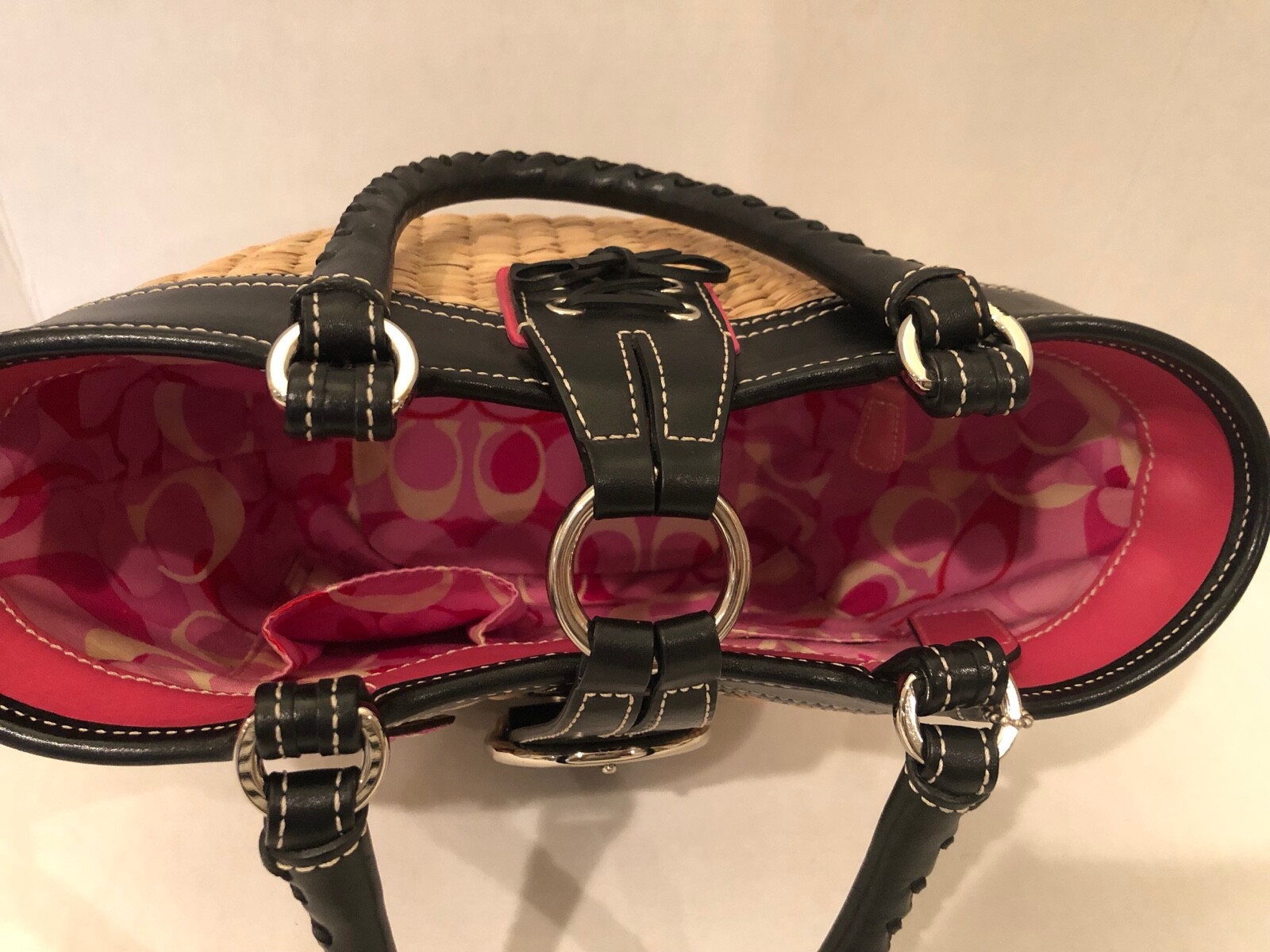 COACH VINTAGE LIMITED EDITION BASKET PURSE BLACK Gem