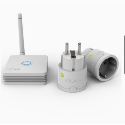 Sigma Casa Smart Power Kit,2x Smart Plug Zwischenstecker und 1x Zentrale Central
