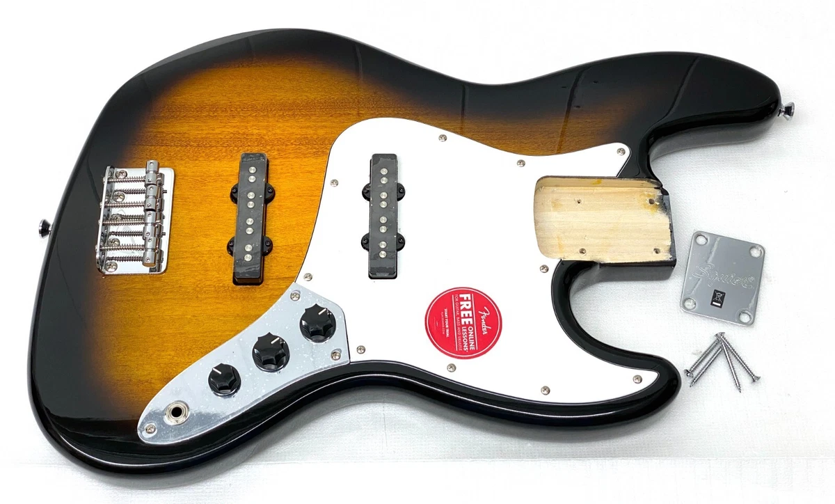 OEM! Genuine Fender Squier FULLY LOADED Jazz J BASS BODY Brown 