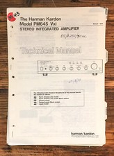 Harman Kardon PM645 Amplificatore Vxi Manuale di Servizio *Originale*