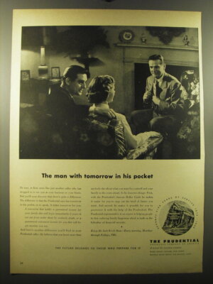 1950 Prudential Insurance Ad - The man with tomorrow in his pocket