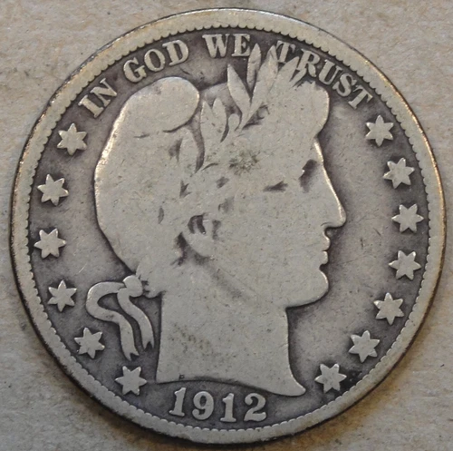 1912-S Barber Half Dollar 50c VG As Pictured Bk3