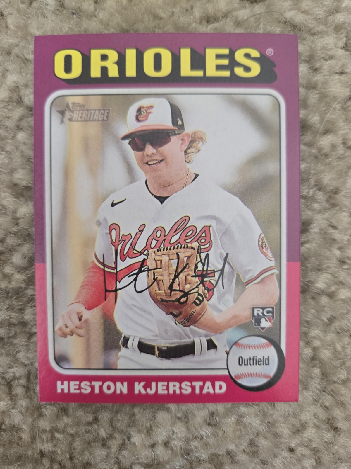 2024 Topps Heritage Baseball Heston Kjerstad RC #327 Baltimore Orioles Rookie