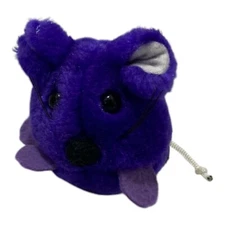 Nanco Plush Stuffed Mouse Purple Miniature 3 Inch X 2 Inch
