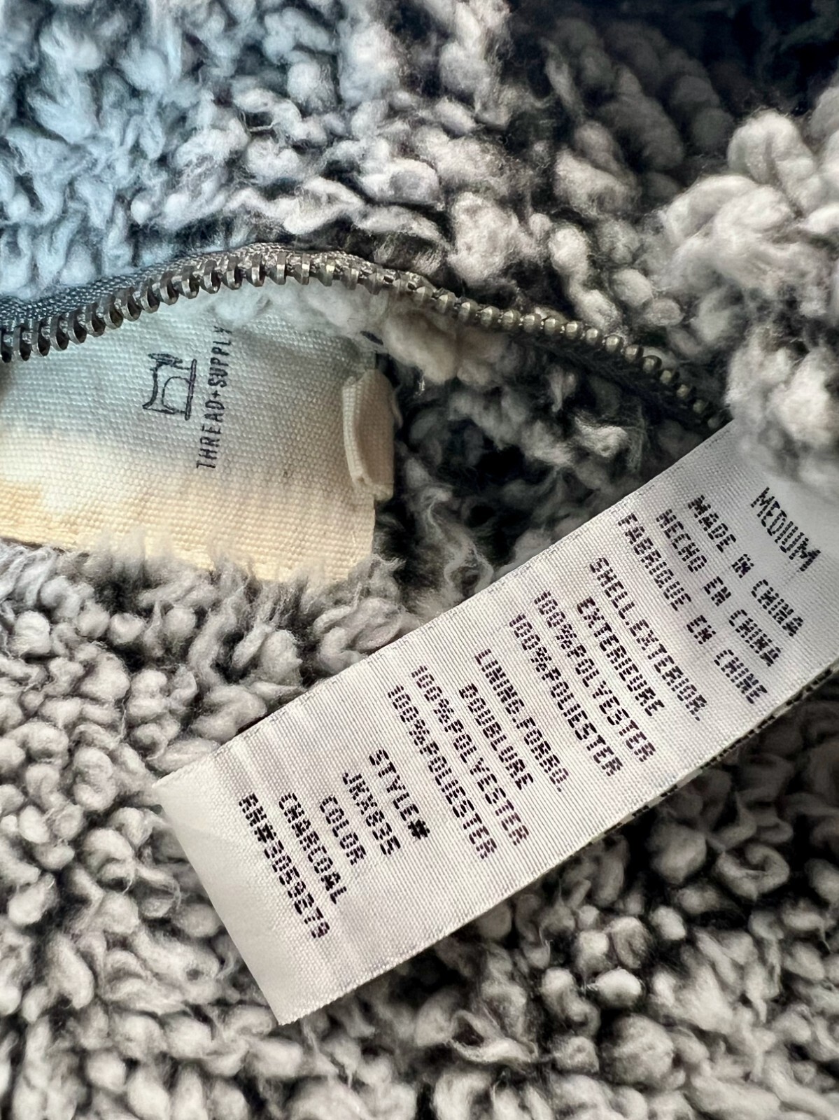 Thread + Supply Vest Women's M Gray Solid 100%Pol… - image 5