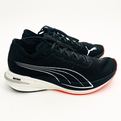 Puma Deviate Nitro Womens US 8.5 Running Shoes Sneakers Black 194453-02