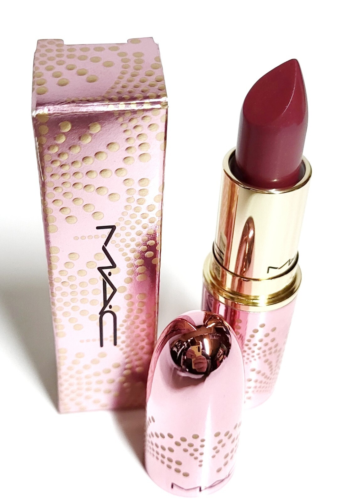 MAC Bubbles Bows Lusterglass Sheer Shine Lipstick No Wineing Reddish Berry NIB eBay