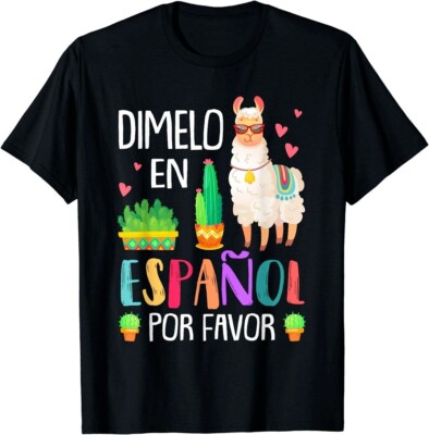 SALE Womens En Espanol Por Favor Bilingual Spanish Teacher Gifts T-Shirt
