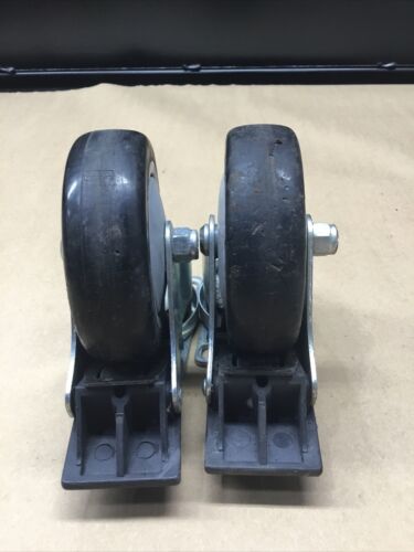We're Always Around 4" S.C. Caster Cart Wheels LOT OF 2 #7124TM - Picture 1 of 4