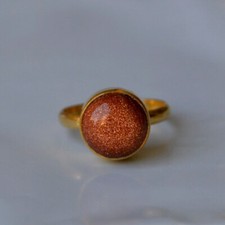 Sunstone Gemstone Ring,925 Sterling Silver,Handmade Ring,Promise Ring,Gift