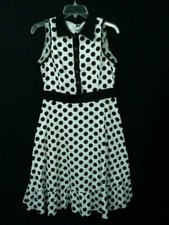 * Fancyqube Women's Summer Sleeveless Dots Print Mini Dress Size M Stretch