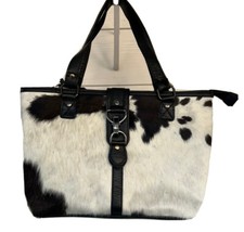 Mona B Women's Black & White Cowgirl Alexa Tote, Handbag Shoulder Bag - M6207