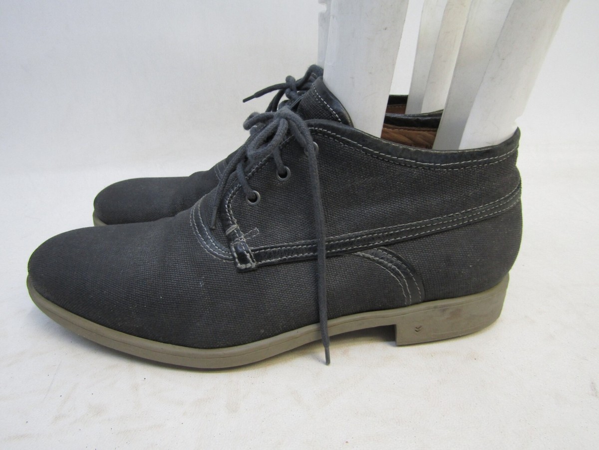 John Varvatos Mens Size 8 M Gray Leather Laces Casual Dress  display picture 1