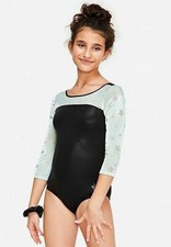 Justice Velour Star Long-Sleeve Leotard  Matching Scrunchie Size 16, 18, 20 NWT