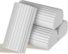 4-Pack Damp Cleaning Duster Sponges for Blinds, Glass, Baseboards, Gray