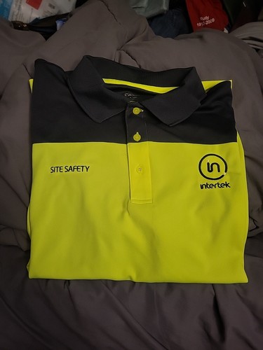 Core Grey and Safety Yellow Intertek Uniform Polo "Site Safety" L