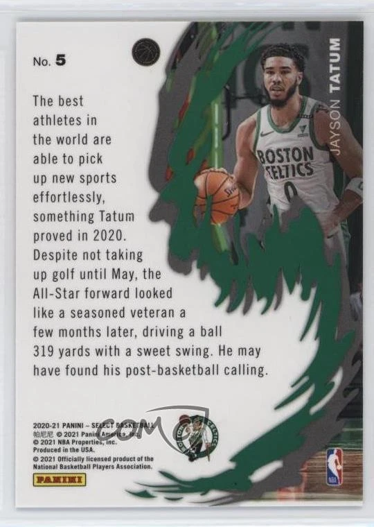 2020-21 Panini Select Unstoppable Jayson Tatum #5 - Image 2 of 2