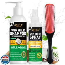 Wig Shampoo for Synthetic Wigs and Wig Milk Spray for Synthetic H