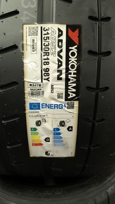 2 x 315/30R18 98Y Yokohama ADVAN A052 Summerreifen Lot 362